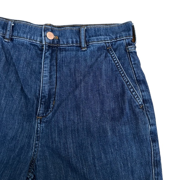 J. CREW Denim Wide Leg Trouser Jeans Elevated Casual Retro 70s Style BL905 Sz 28 - Picture 5 of 12